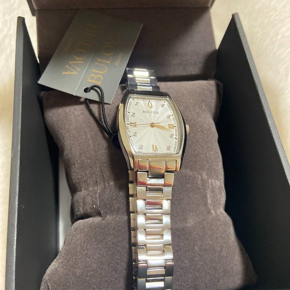 Bulova Diamond Stainless Steel Women's Quartz Watch 96P232 - Picture 2 of 10